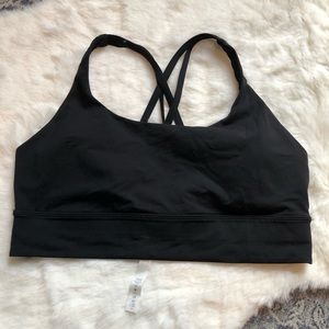 Lululemon Black Built-in Support CrissCross Sports Bra